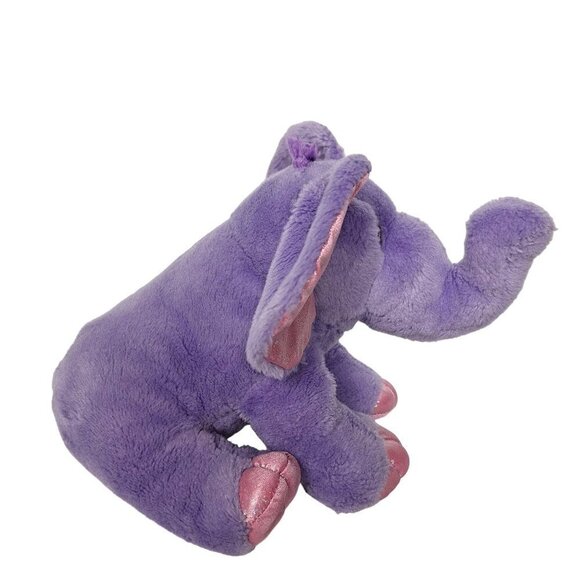 Destination Nation Aurora World Purple Elephant Plush Stuffed Animal 2018 9" - Picture 2 of 7